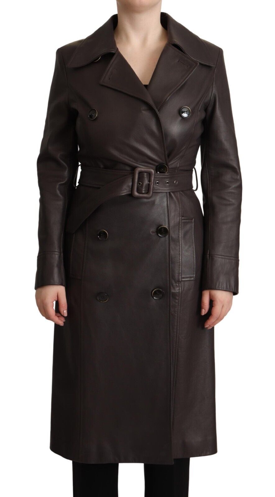 Dolce &amp; Gabbana Elegant double-breasted coat in lambskin