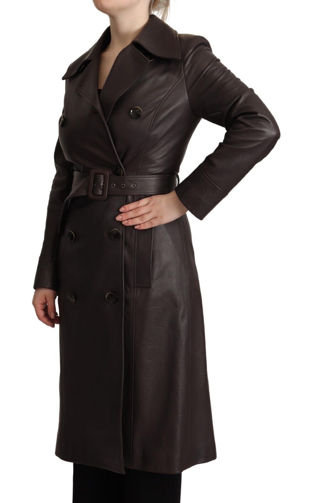 Dolce &amp; Gabbana Elegant double-breasted coat in lambskin