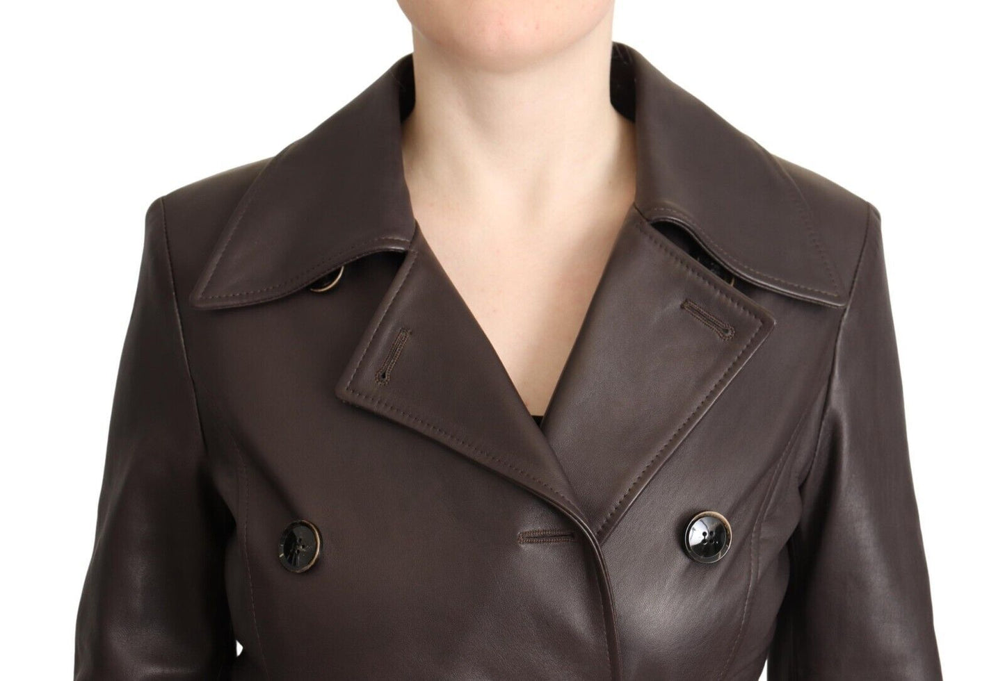 Dolce &amp; Gabbana Elegant double-breasted coat in lambskin