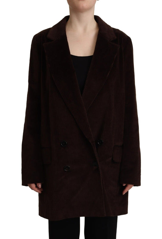 Dolce &amp; Gabbana Elegant burgundy double-breasted trench coat