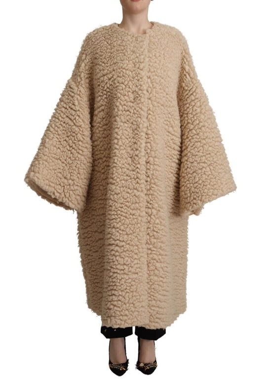 Dolce &amp; Gabbana Elegant Cashmere Coat in Beige