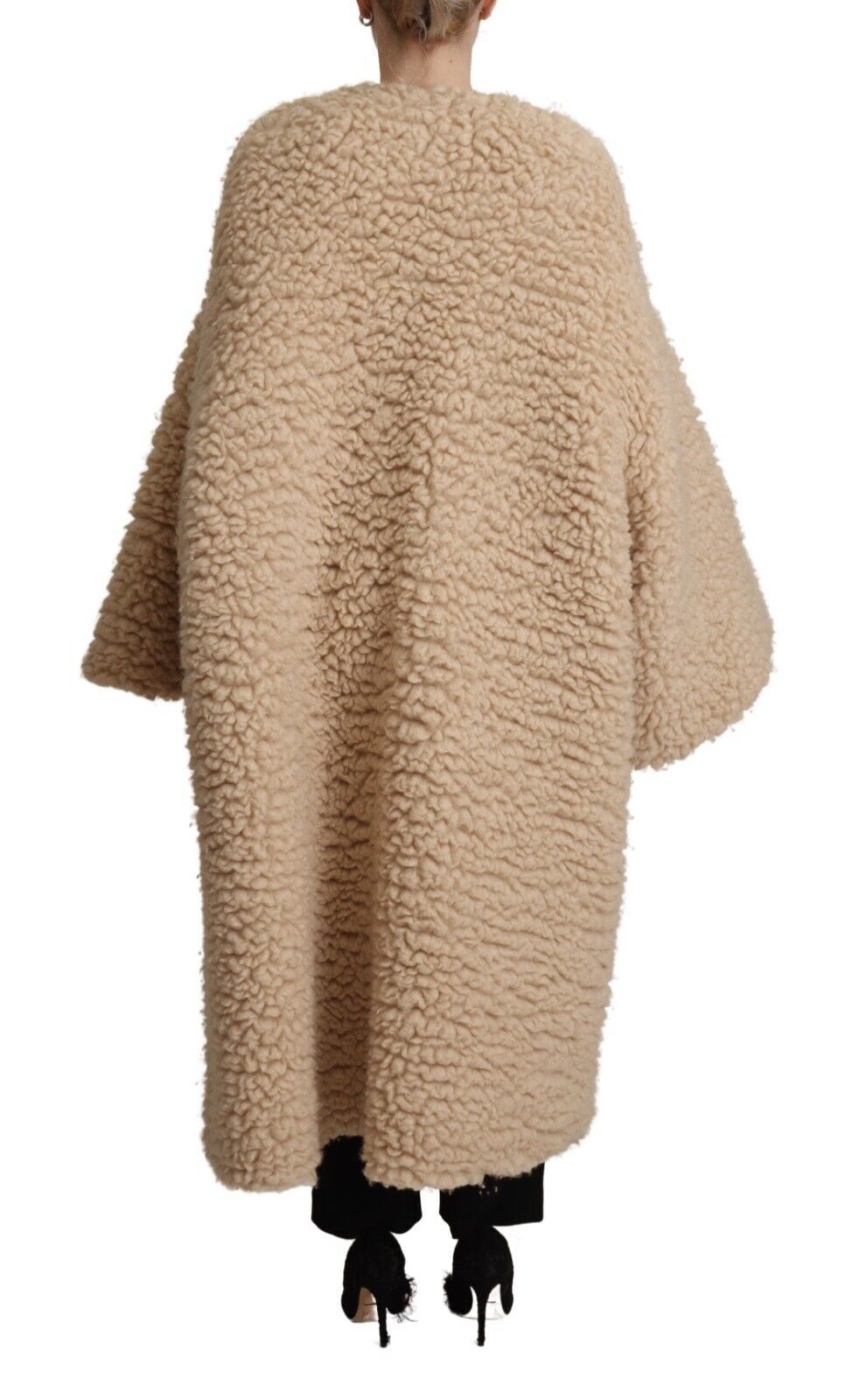 Dolce &amp; Gabbana Elegant Cashmere Coat in Beige