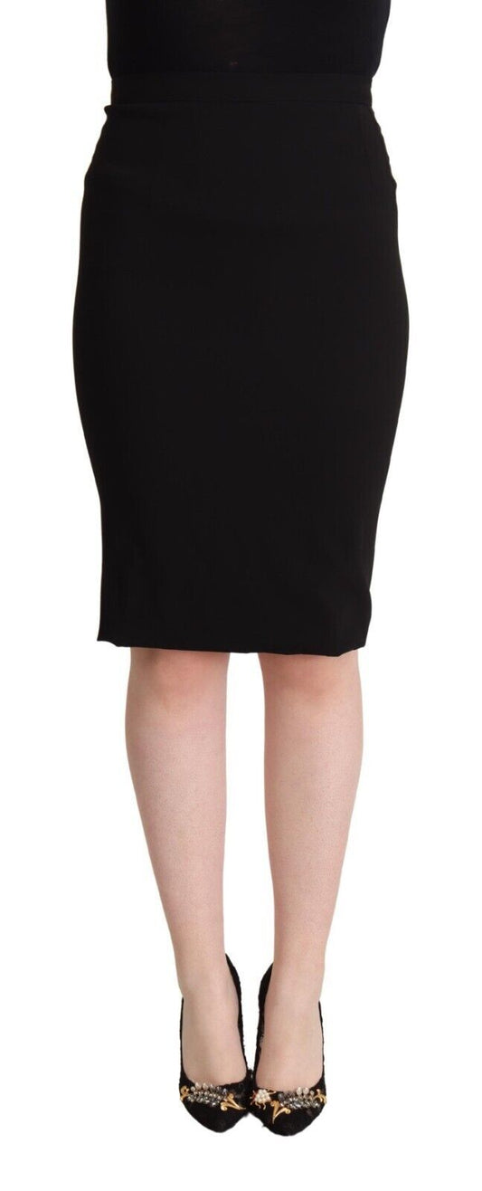 Dolce &amp; Gabbana Chic High Waist Pencil Skirt in Black