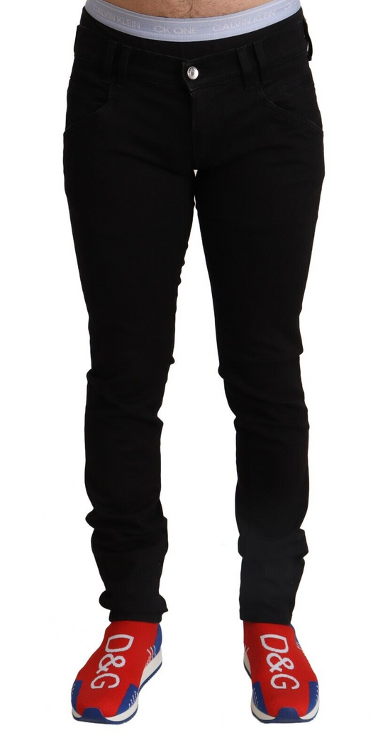 Dolce &amp; Gabbana Elegant slim fit jeans in black denim