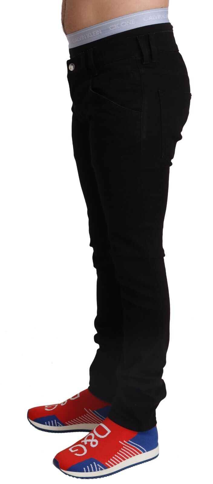 Dolce &amp; Gabbana Elegant slim fit jeans in black denim