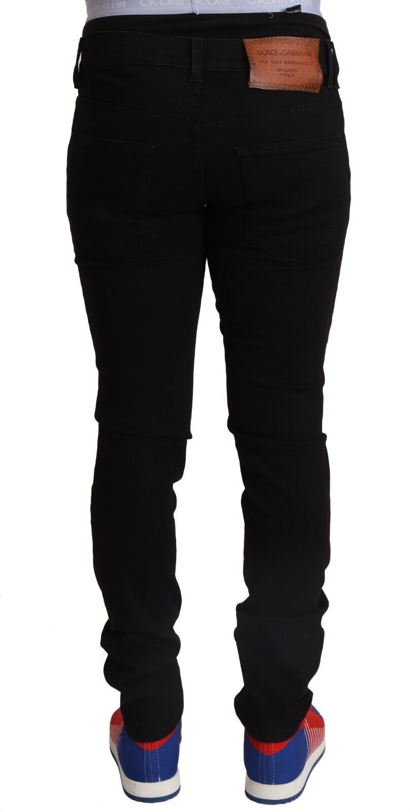 Dolce &amp; Gabbana Elegant slim fit jeans in black denim