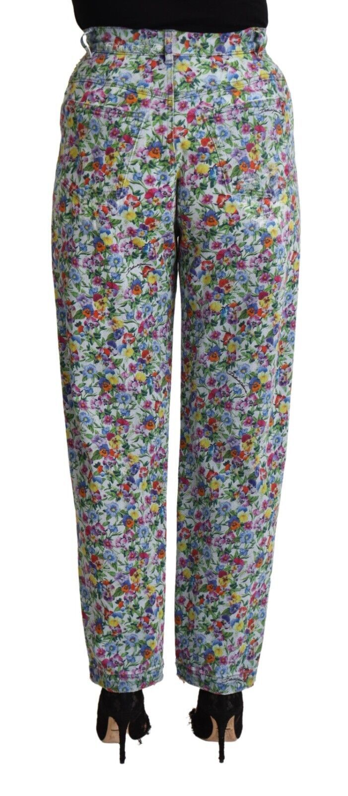 Dolce &amp; Gabbana tailored denim jeans with floral pattern