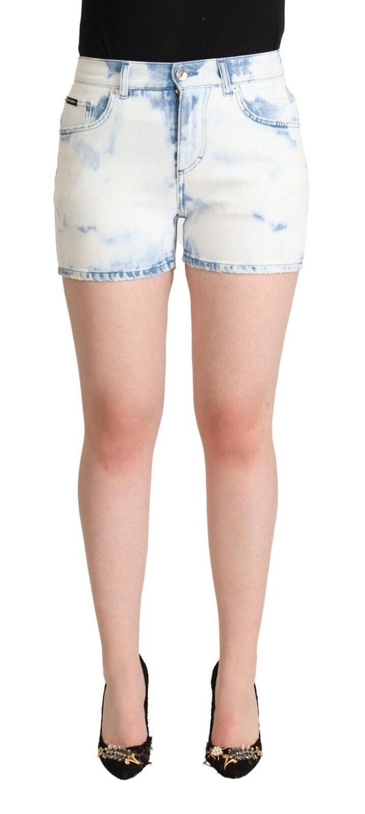 Dolce & Gabbana Schicke Mid-Waisted Shorts aus weißem Denim