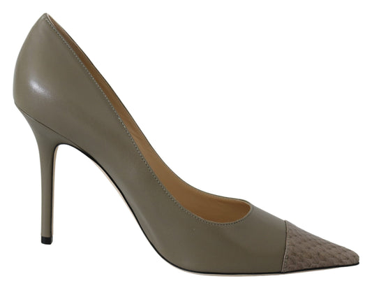 Jimmy Choo Elegant pebble green pointed toe pumps