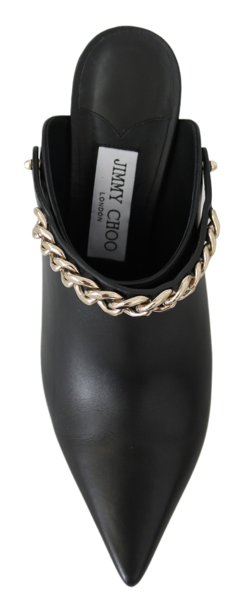 Jimmy Choo Elegant Black and Gold Leather Pumps