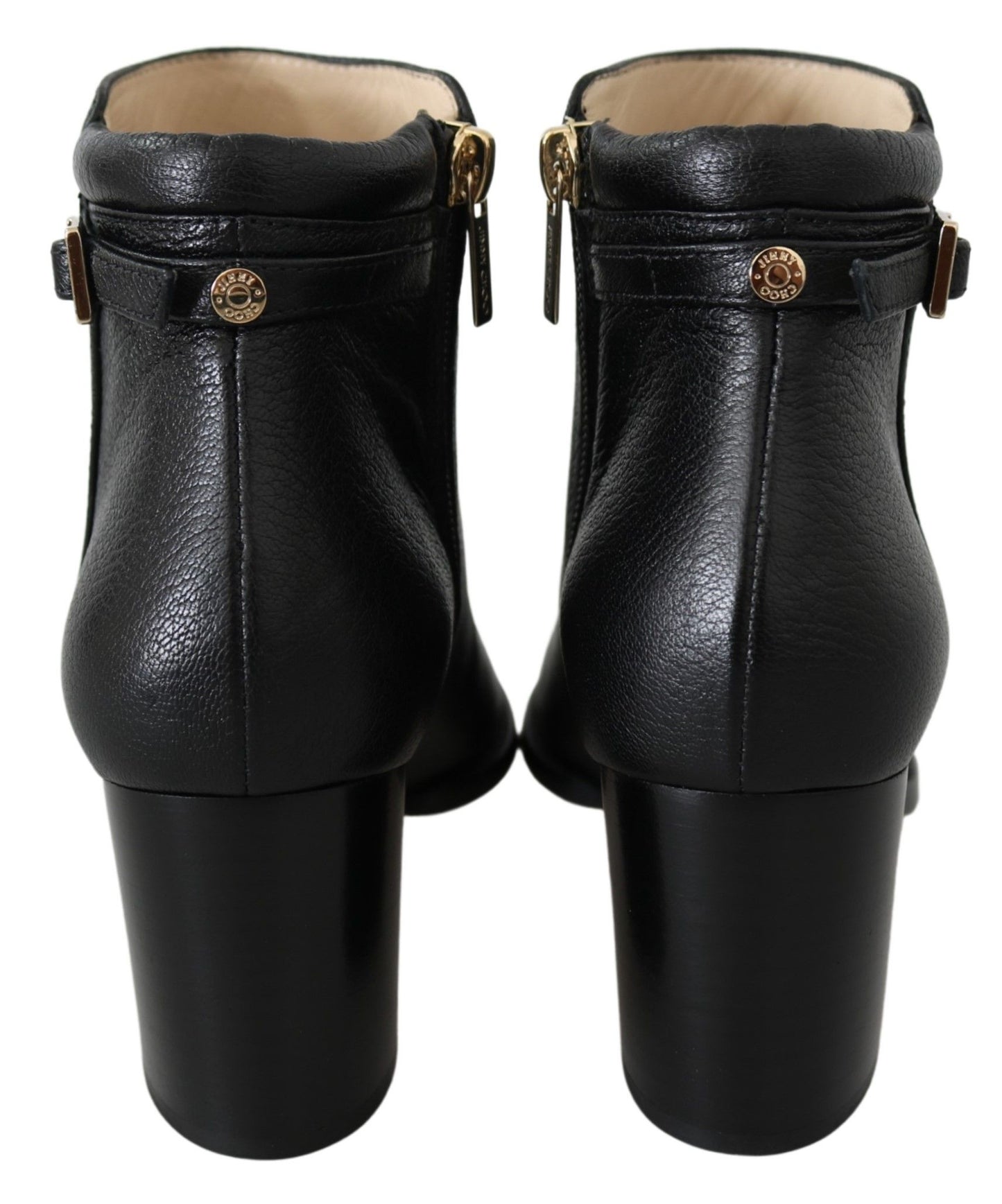 Jimmy Choo Elegant black leather boots with heel