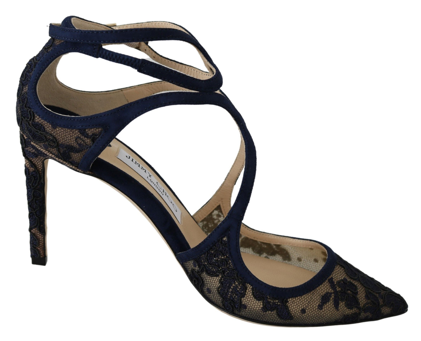 Jimmy Choo Navy Blue Lancer Leather Pumps Elegance Unleashed