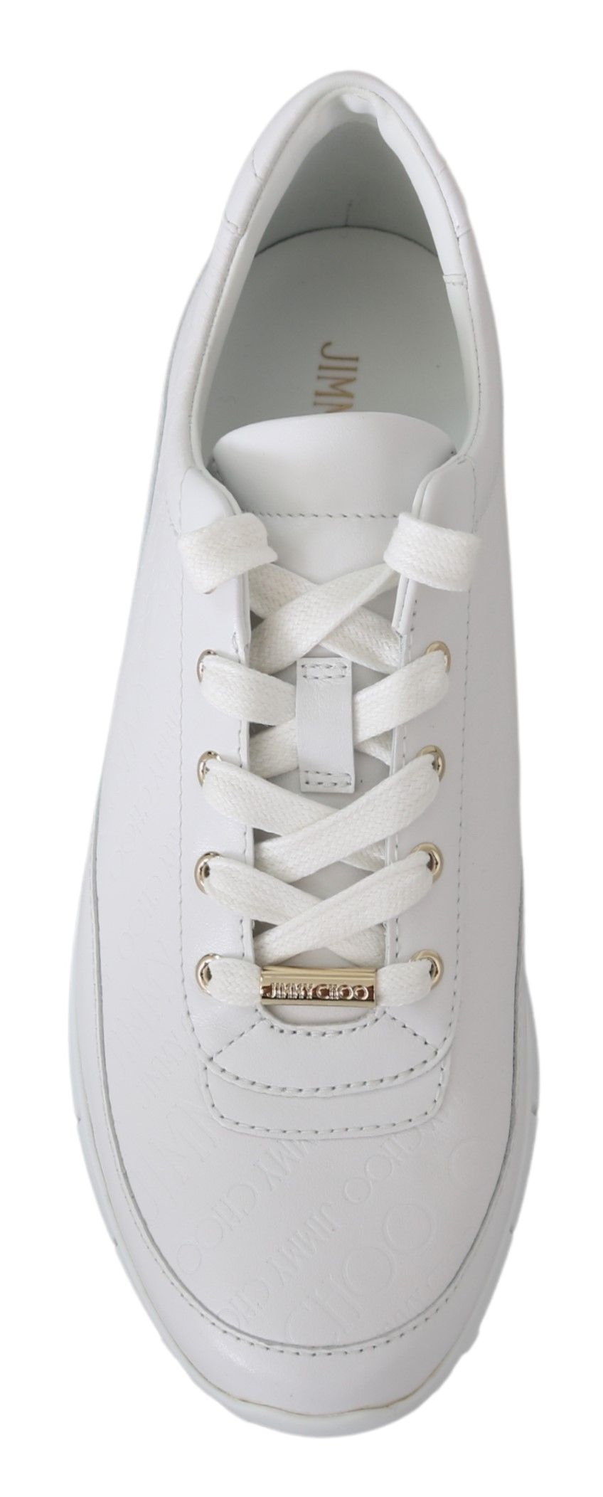 Jimmy Choo Elegant white leather sneakers