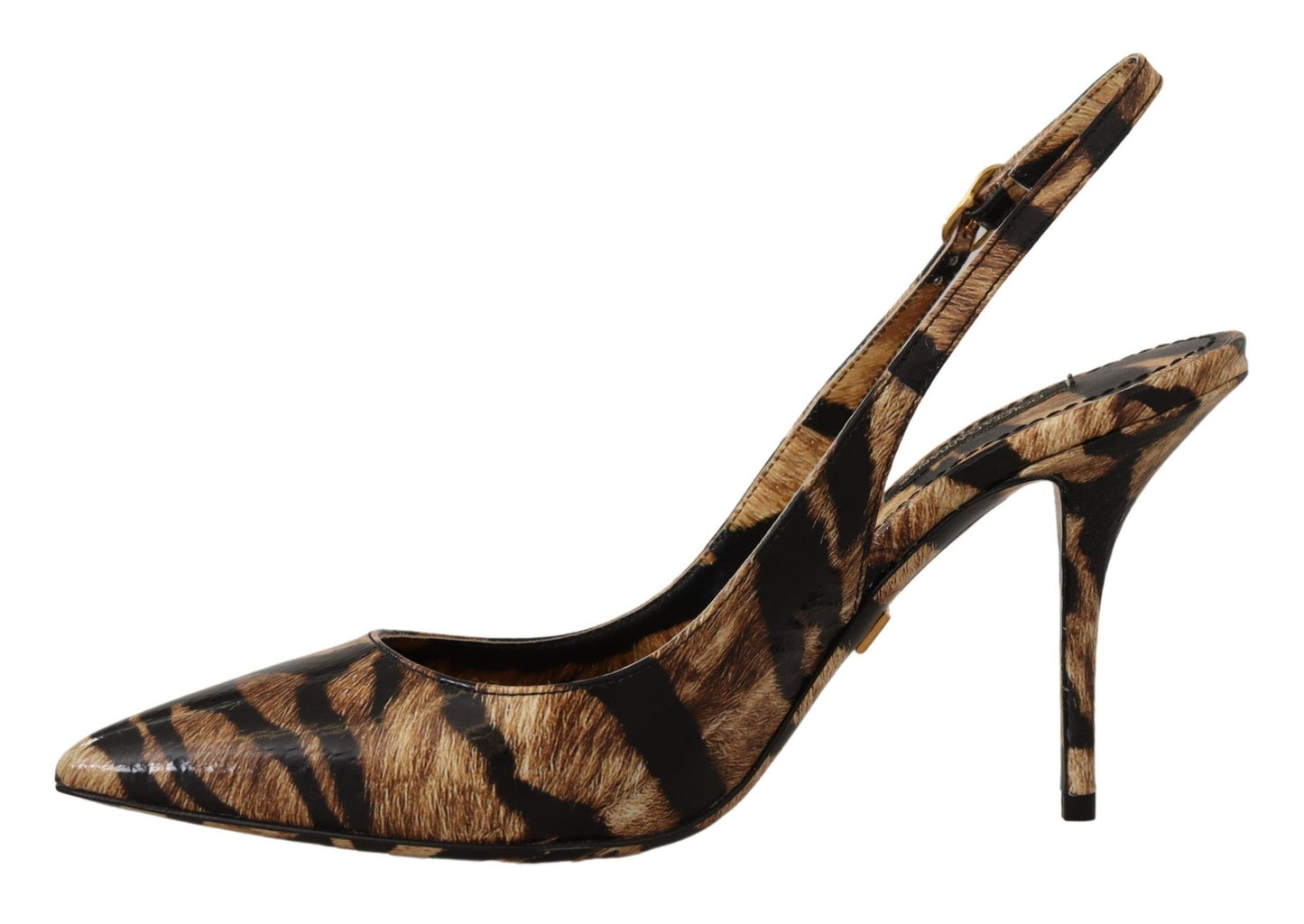 Dolce &amp; Gabbana tiger pattern slingback heels pumps