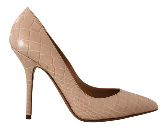 Dolce &amp; Gabbana Elegant pumps in nude leather in beige