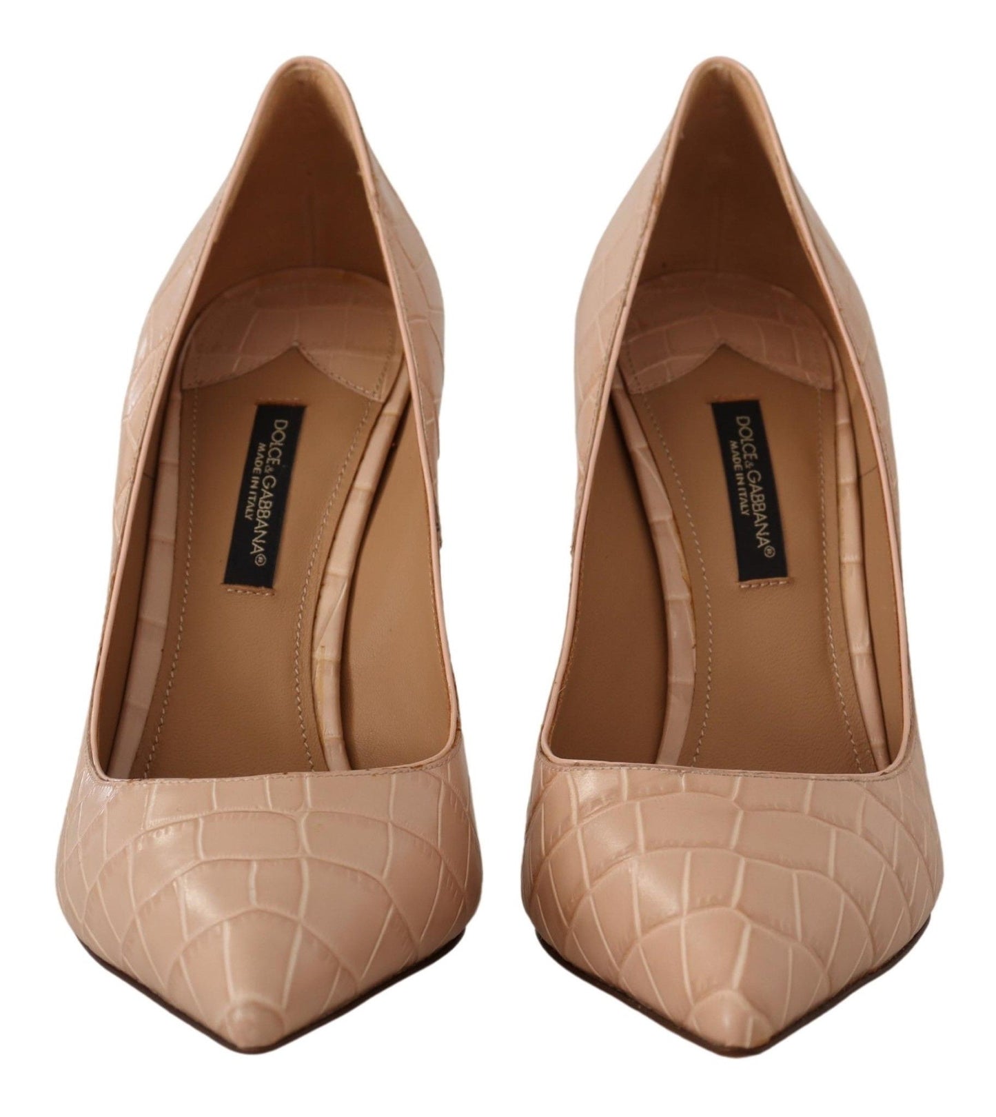 Dolce &amp; Gabbana Elegant pumps in nude leather in beige