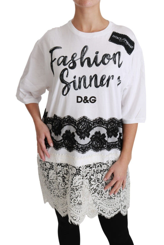 Dolce &amp; Gabbana Chic DG Fashion Sinners Oversized Tee