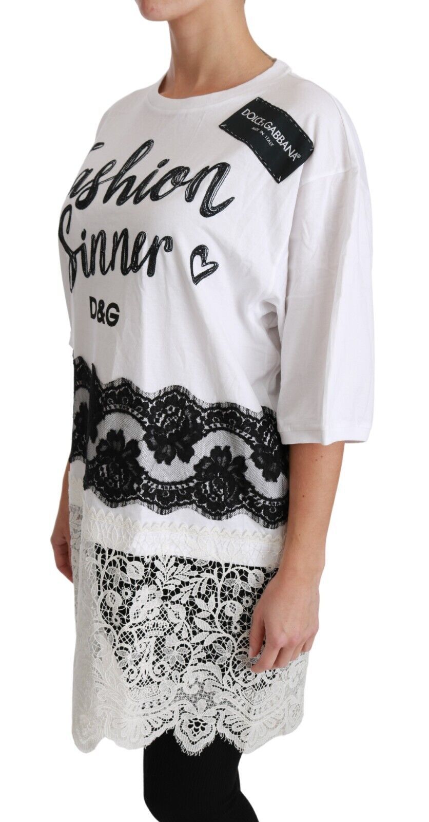 Dolce &amp; Gabbana Chic DG Fashion Sinners Oversized Tee