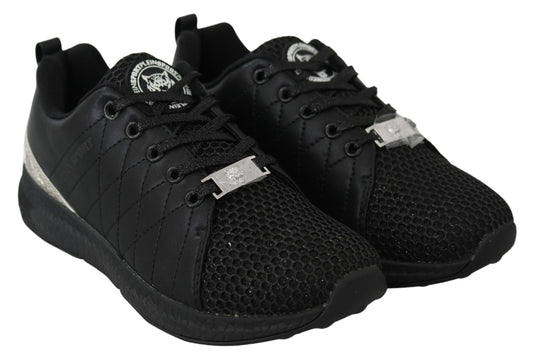 Plein Sport Exquisite Black Runner Gisella Sport Sneakers