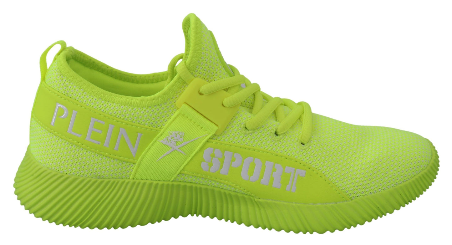 Plein Sport Electrify your step with the yellow Carter Sport sneakers