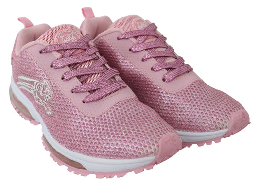 Plein Sport Chic powder pink high-craft sneakers