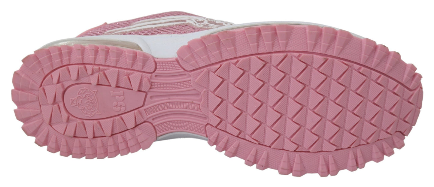 Plein Sport Chic powder pink high-craft sneakers