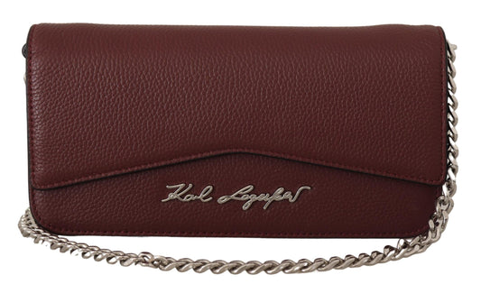 Karl Lagerfeld Elegant evening bag made of wine leather