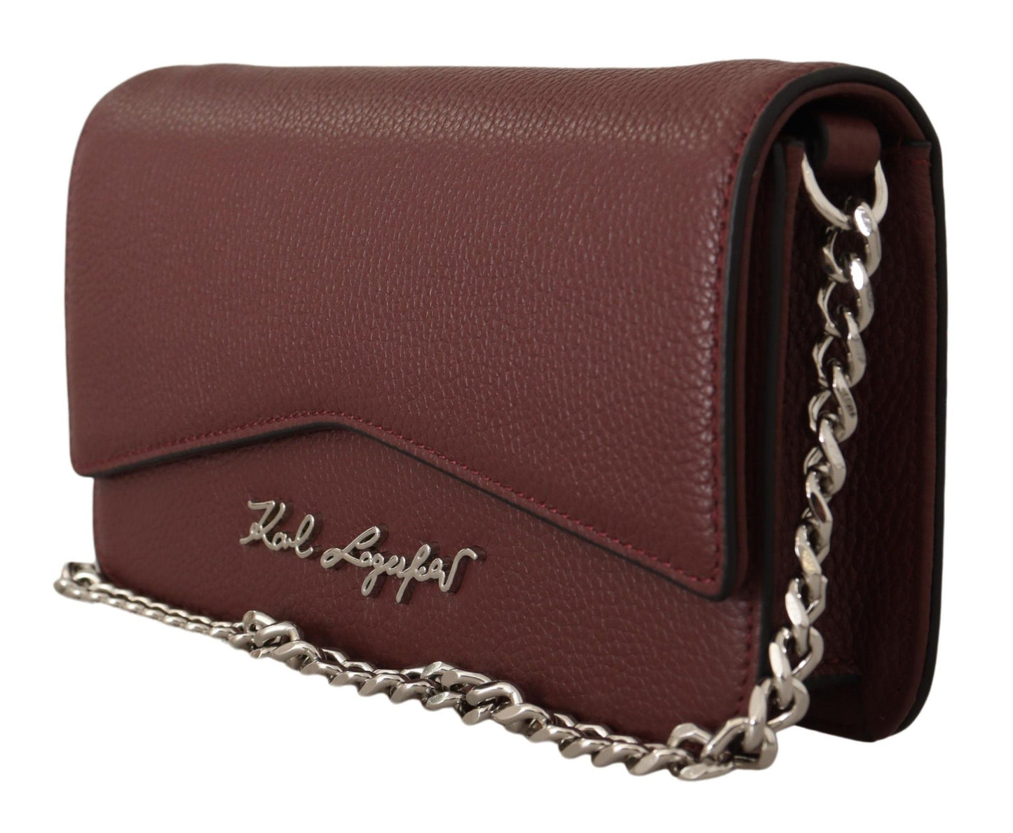 Karl Lagerfeld Elegant evening bag made of wine leather