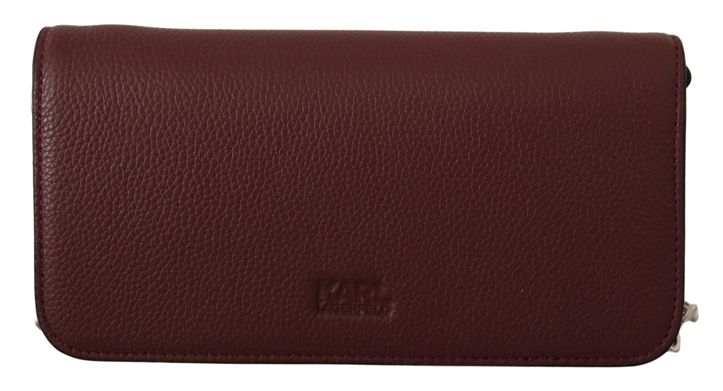 Karl Lagerfeld Elegant evening bag made of wine leather