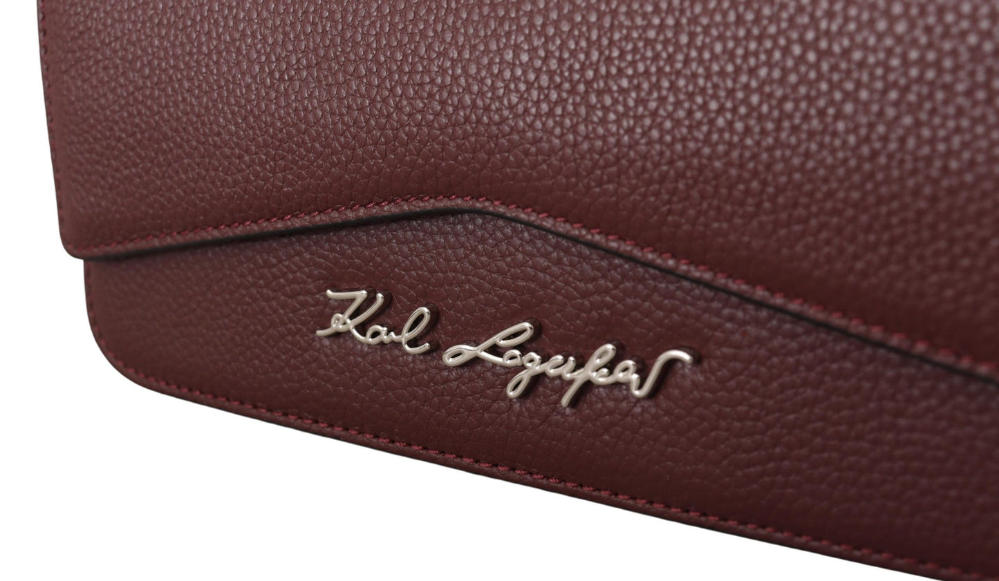 Karl Lagerfeld Elegant evening bag made of wine leather