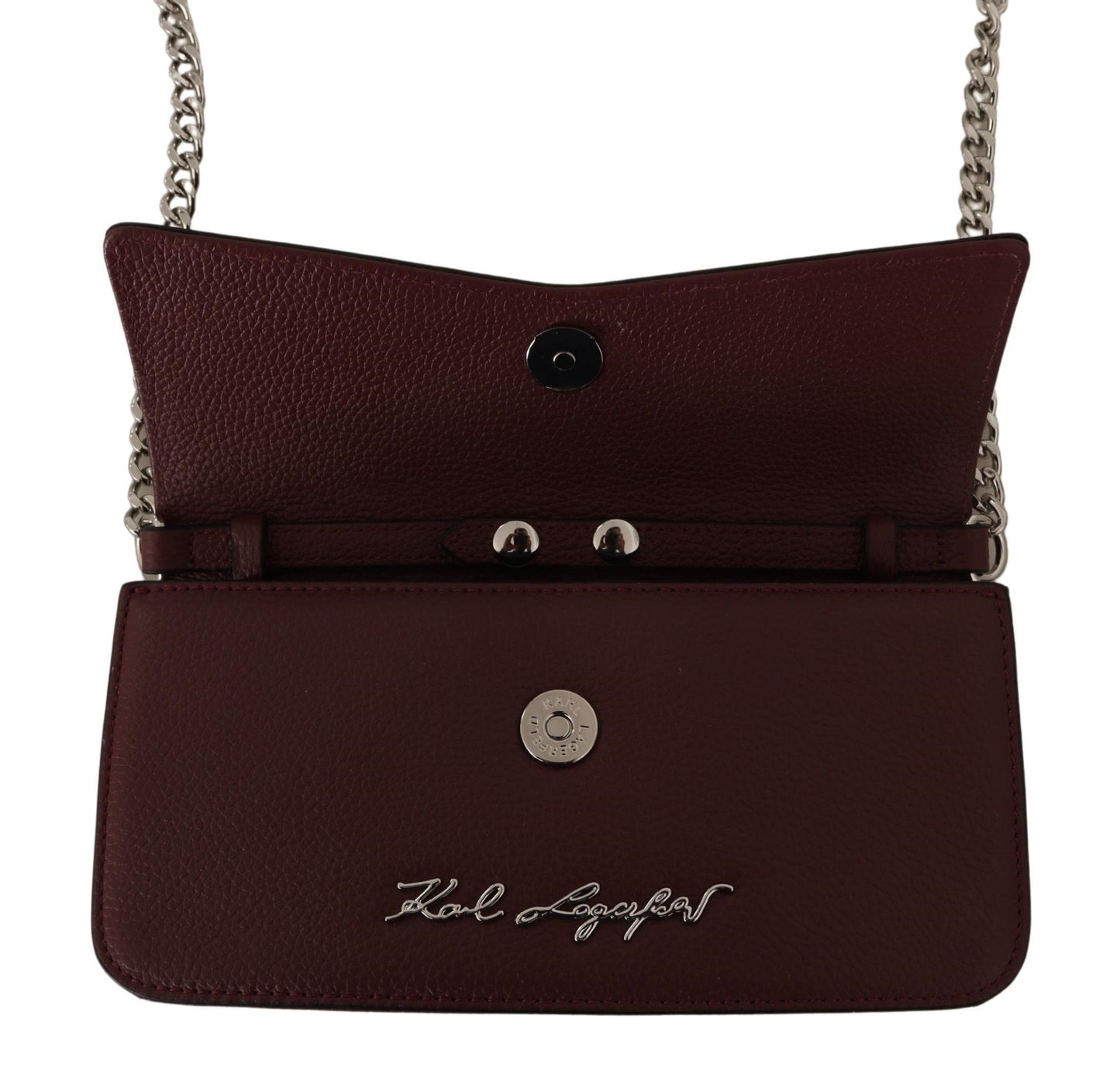 Karl Lagerfeld Elegant evening bag made of wine leather