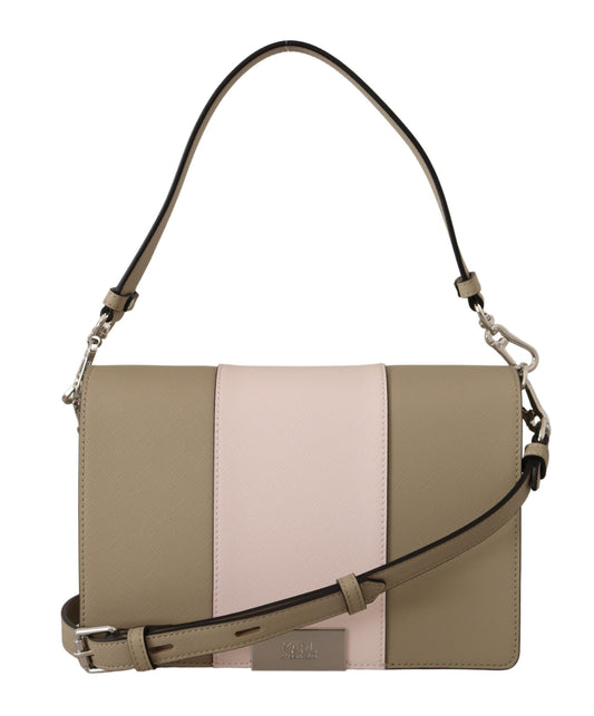 Karl Lagerfeld Chic shoulder bag in sage with two straps