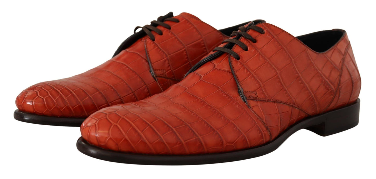 Dolce &amp; Gabbana Exquisite Exotic Crocodile Leather Lace-Up Shoes