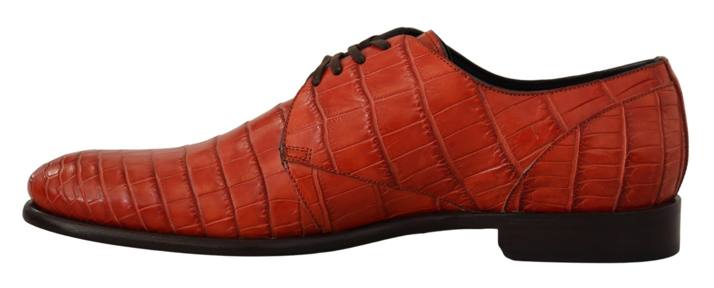 Dolce &amp; Gabbana Exquisite Exotic Crocodile Leather Lace-Up Shoes