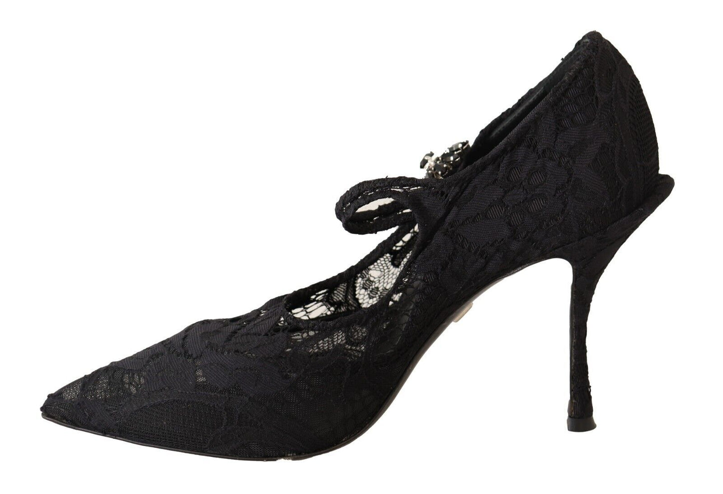 Dolce &amp; Gabbana Elegant Black Lace Stiletto Pumps