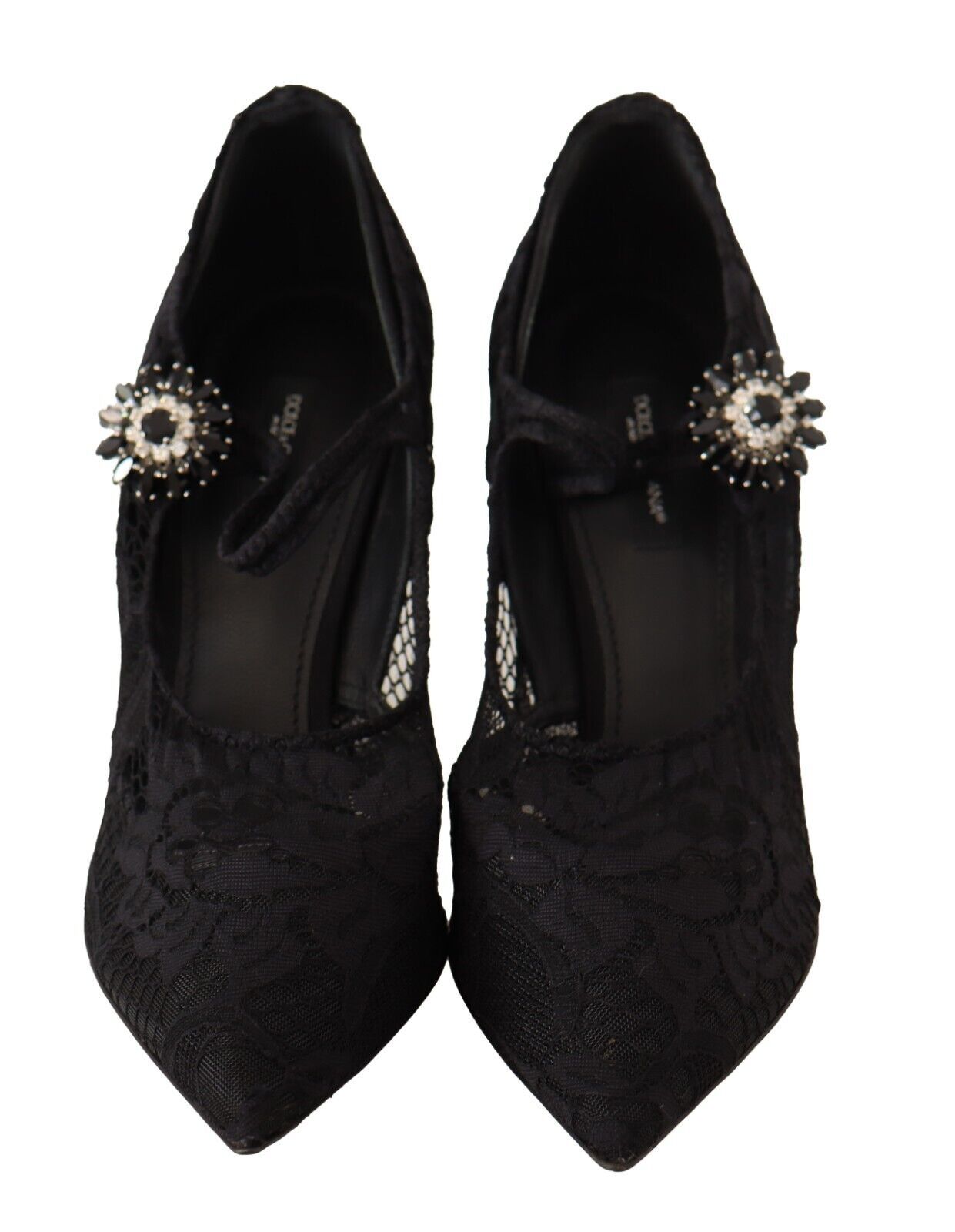 Dolce &amp; Gabbana Elegant Black Lace Stiletto Pumps