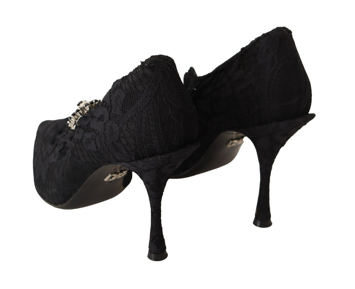 Dolce &amp; Gabbana Elegant Black Lace Stiletto Pumps