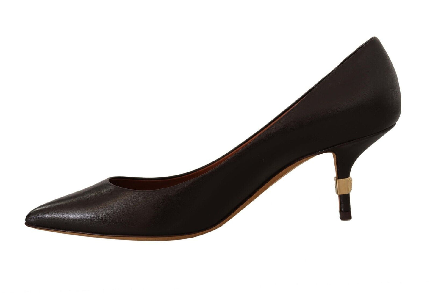 Dolce &amp; Gabbana Elegant Brown Leather Heels Pumps