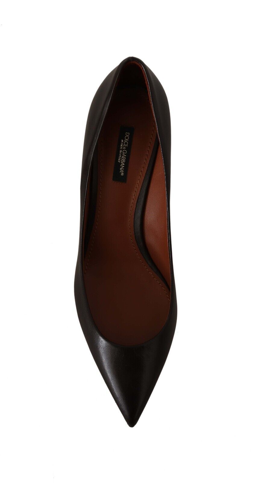 Dolce &amp; Gabbana Elegant Brown Leather Heels Pumps