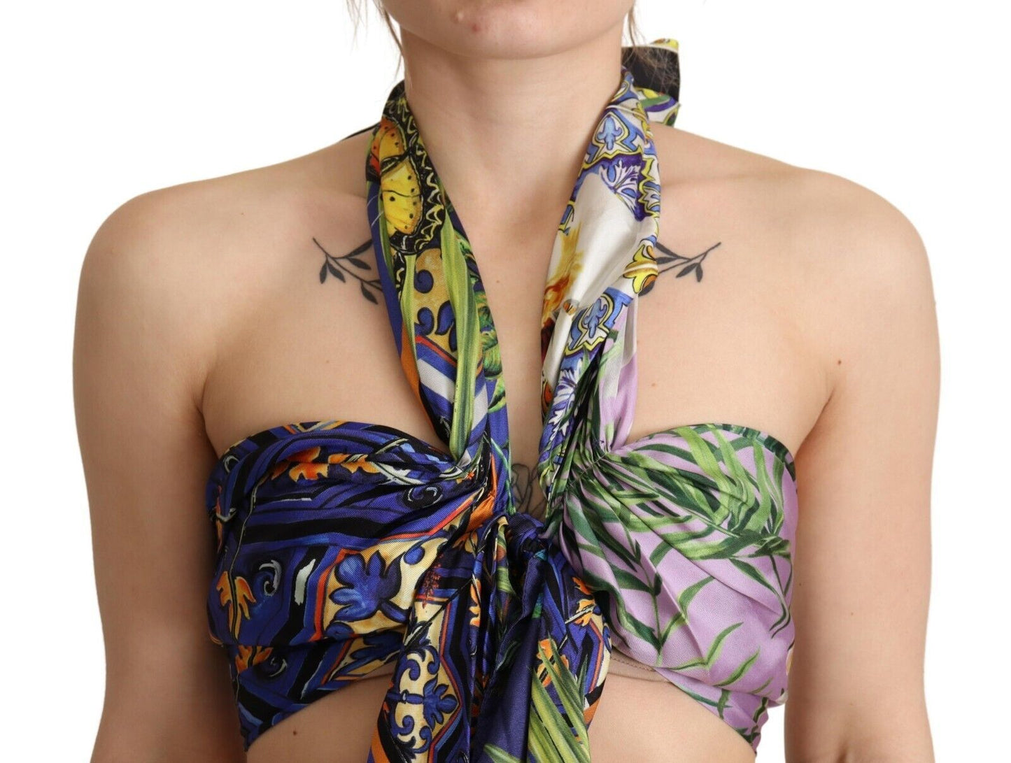 Dolce &amp; Gabbana Lush Silk Halter Top - Multicolor