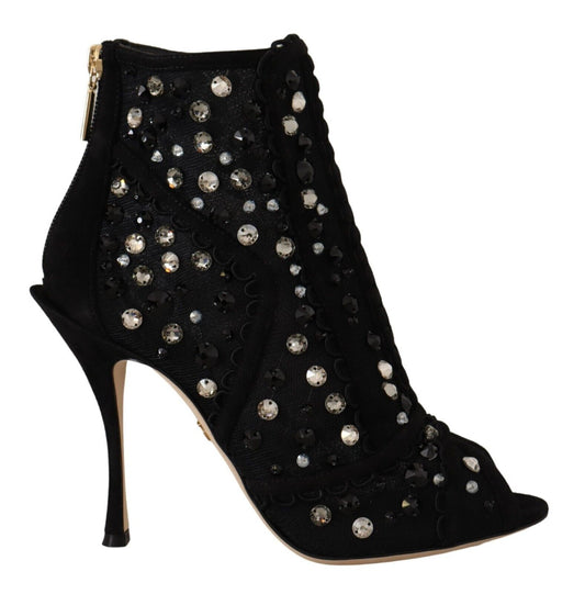 Dolce &amp; Gabbana Embellished Crystal Short Boots