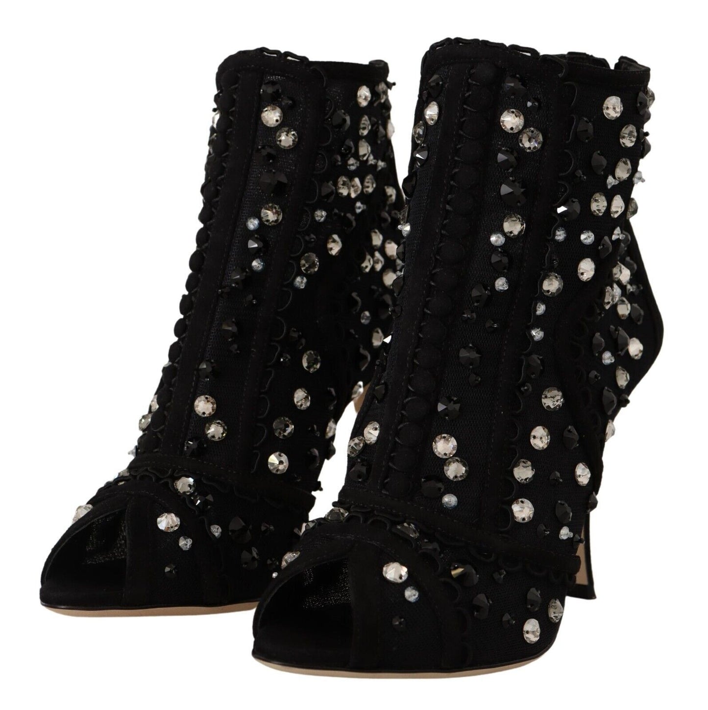 Dolce &amp; Gabbana Embellished Crystal Short Boots