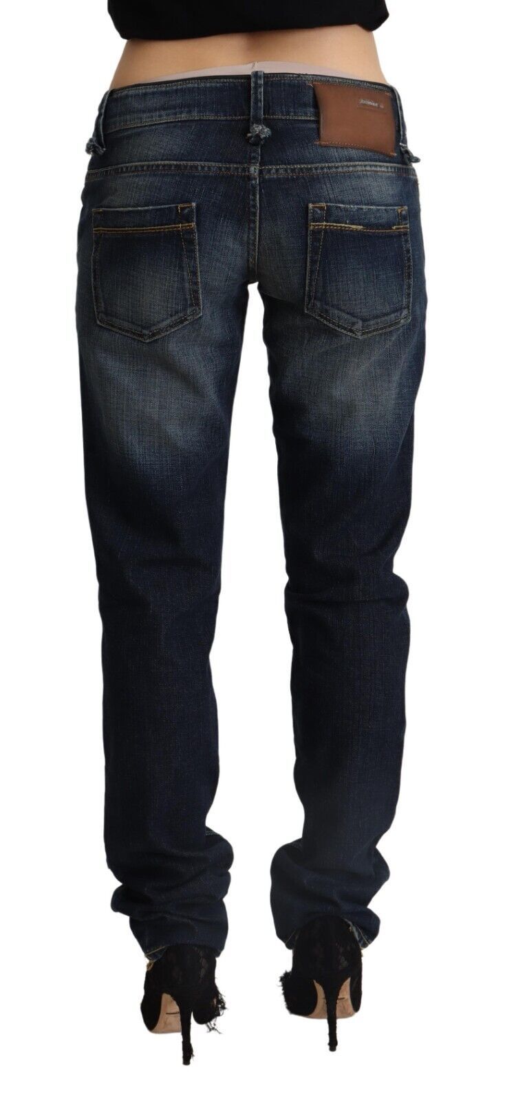 Eight Chic Dark Blue Skinny Jeans with Low Waist