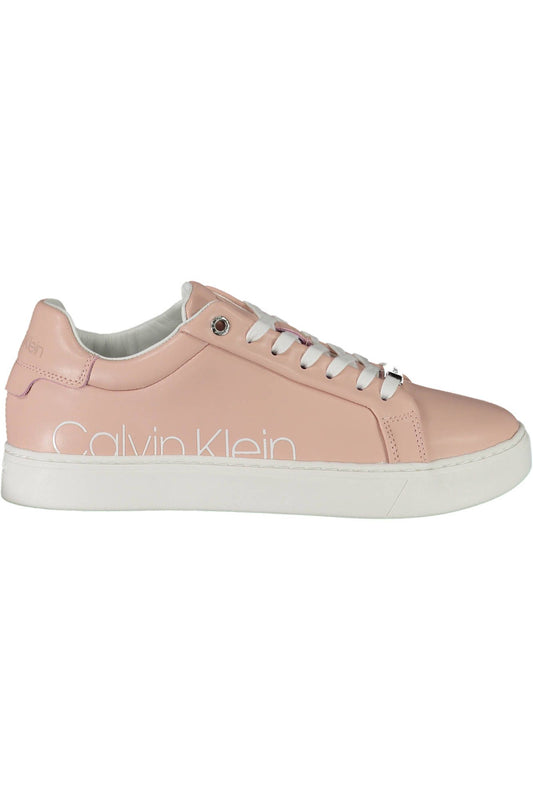 Calvin Klein Pink Leather Women's Sneakers