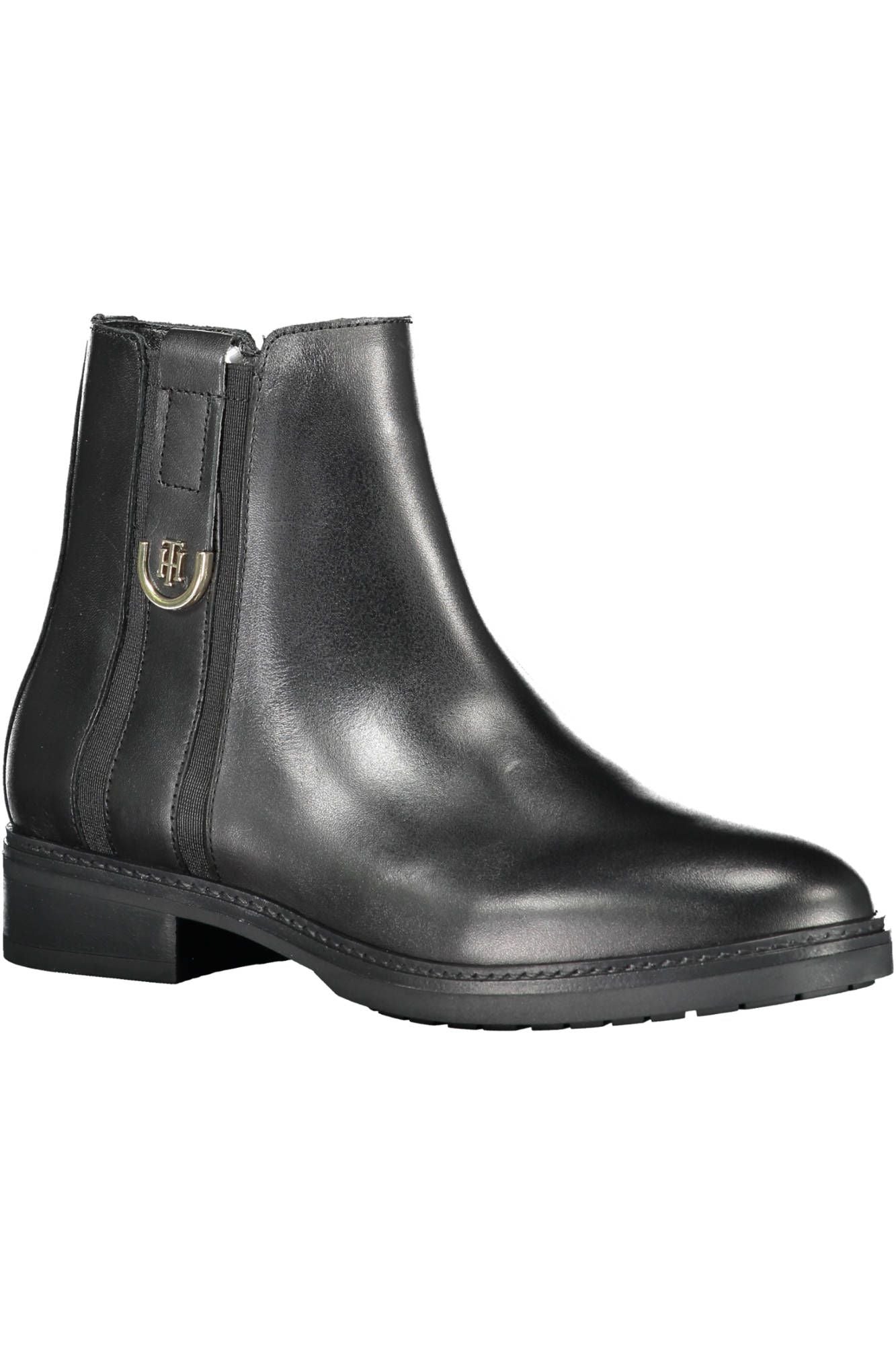 Tommy Hilfiger Black Leather Women's Boots