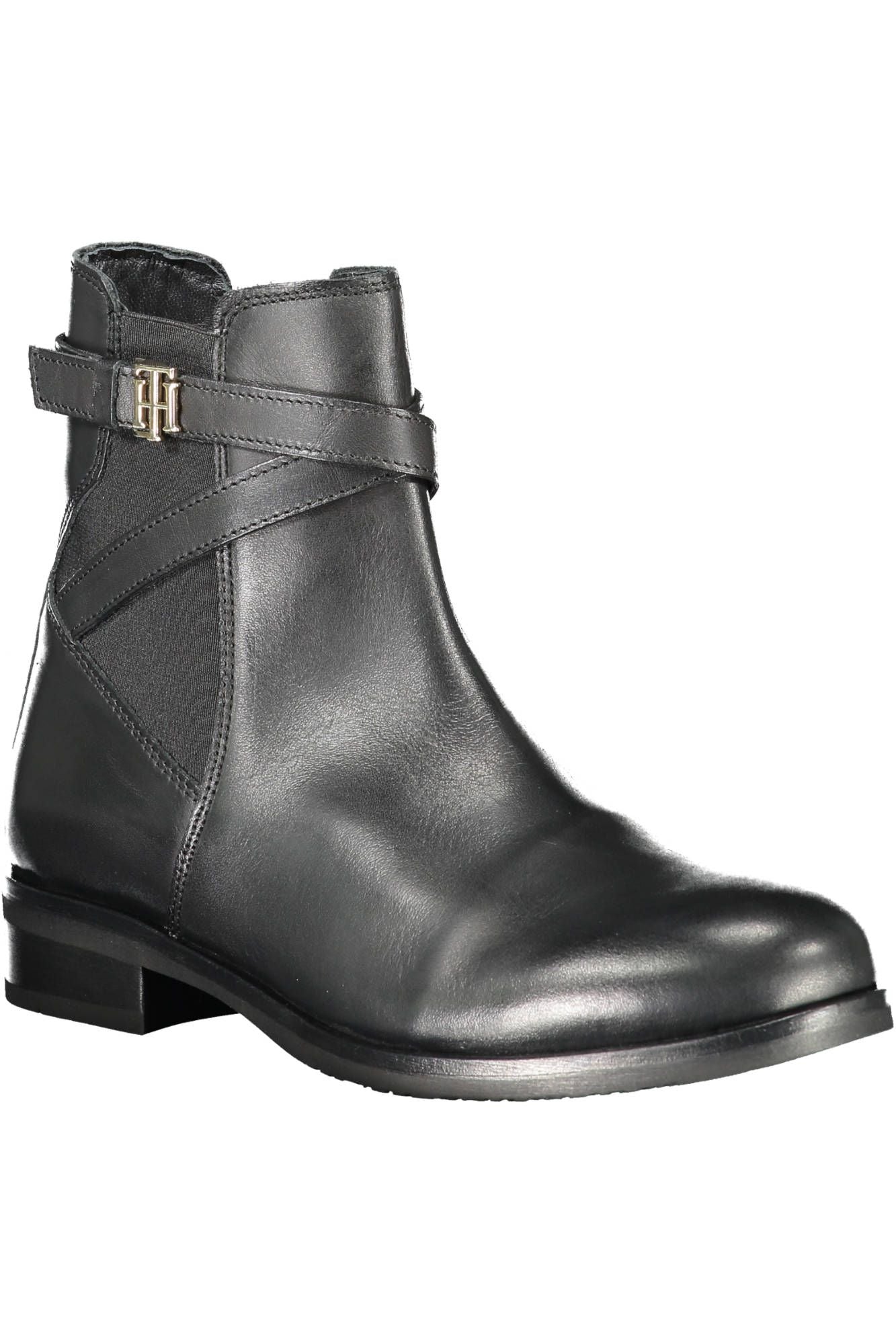 Tommy Hilfiger Black Leather Women's Boots