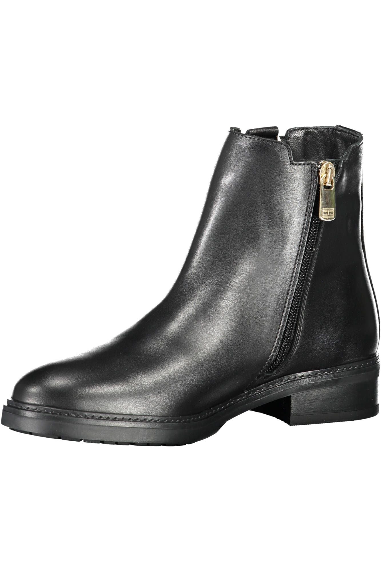 Tommy Hilfiger Black Leather Women's Boots