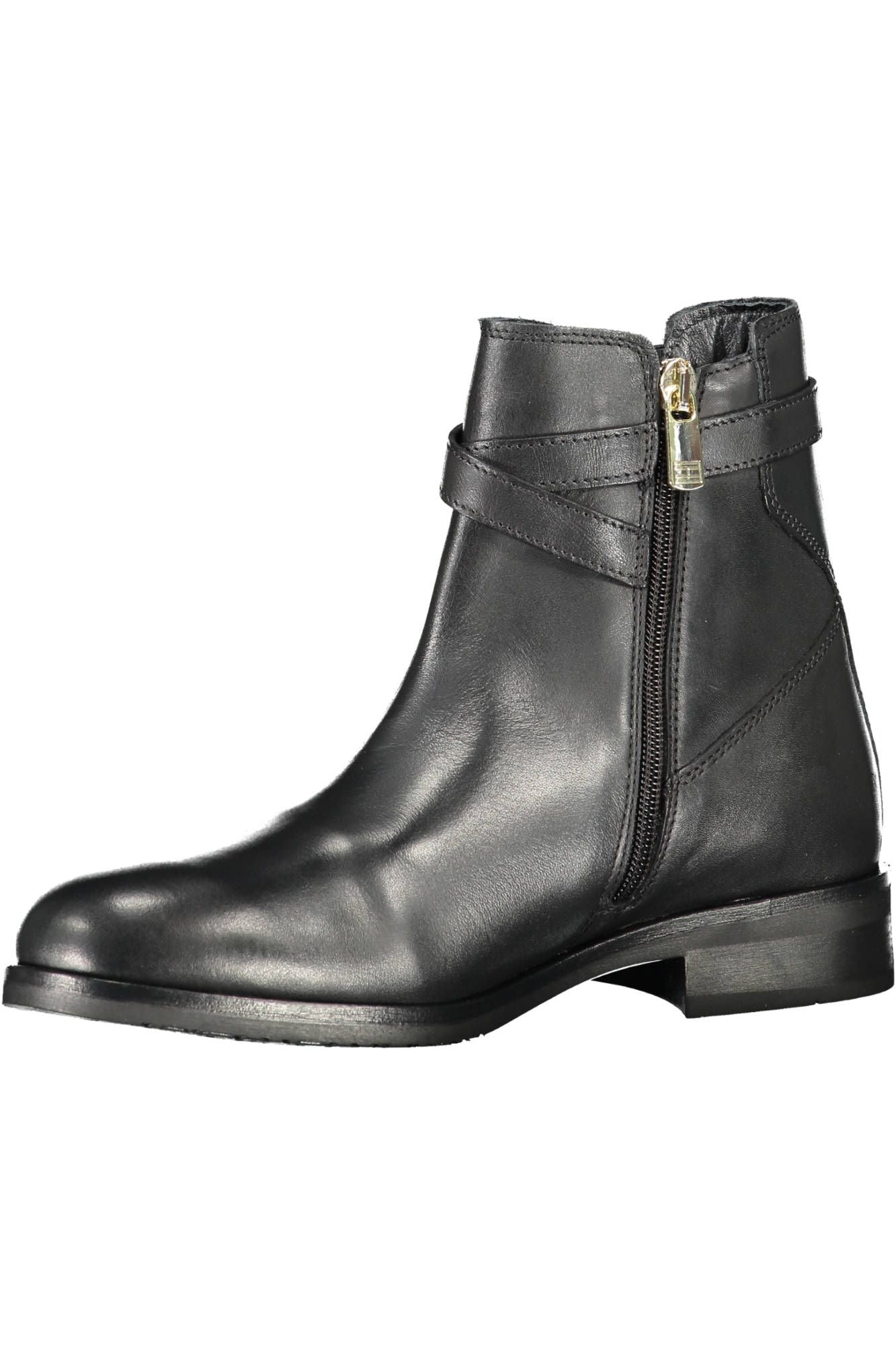 Tommy Hilfiger Black Leather Women's Boots