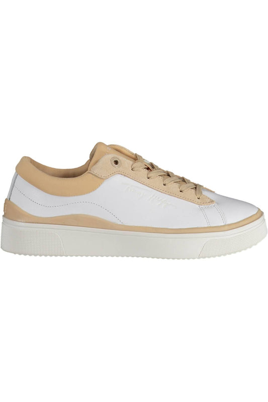 Tommy Hilfiger White Leather Women's Sneakers