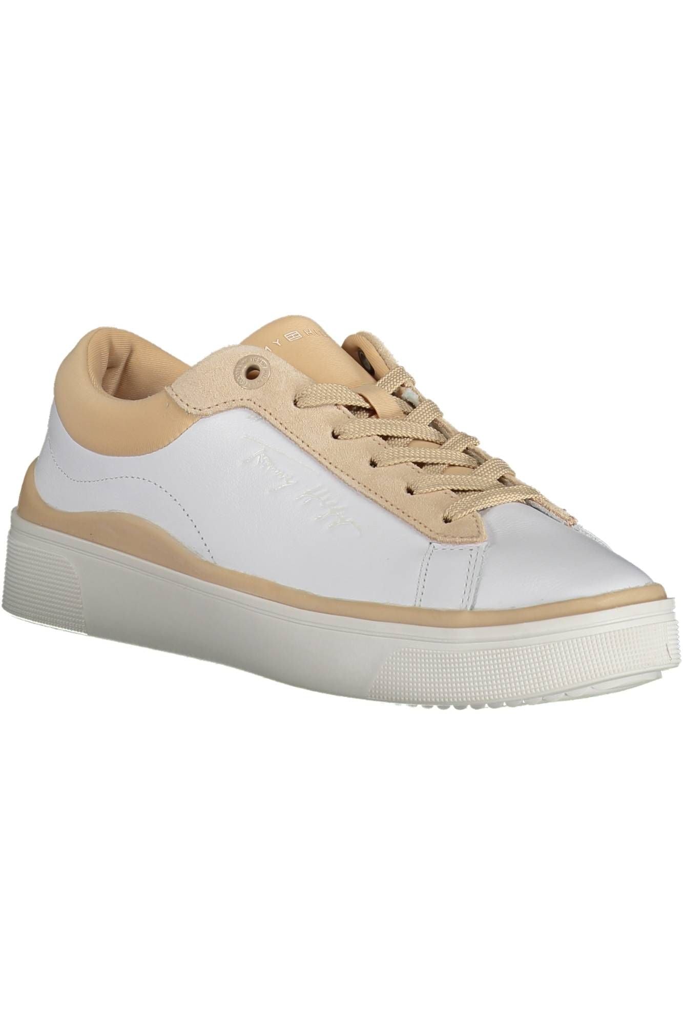 Tommy Hilfiger White Leather Women's Sneakers